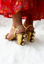Load image into Gallery viewer, Chloris Gold Heels