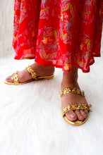 Load image into Gallery viewer, Chloris Gold Sandals