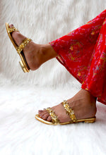 Load image into Gallery viewer, Chloris Gold Sandals