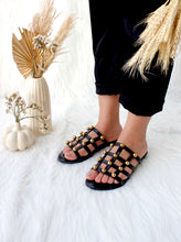 Load image into Gallery viewer, Iris Black Sliders