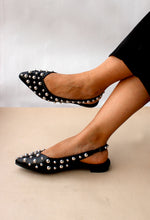 Load image into Gallery viewer, Veronica Black & Silver Sliders