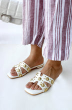 Load image into Gallery viewer, Ava White Sandals