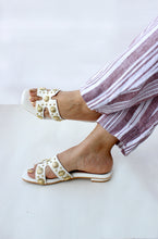 Load image into Gallery viewer, Ava White Sandals