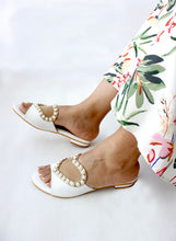 Load image into Gallery viewer, Cora White Sandals