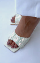 Load and play video in Gallery viewer, White Camellia Heels