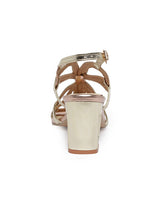 Load image into Gallery viewer, Bibi Gold Block Heels