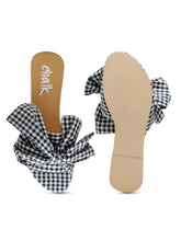 Load image into Gallery viewer, Gingham Black Bow-Tie