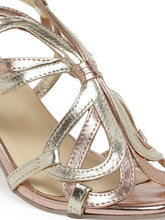 Load image into Gallery viewer, Bibi Gold Block Heels