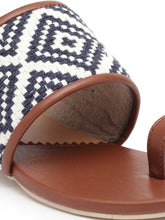 Load image into Gallery viewer, Navy & Tan Woven