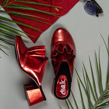 Load image into Gallery viewer, Lady in Carmine - Block Heels