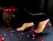Load image into Gallery viewer, Charlotte Black Block Heels