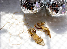 Load image into Gallery viewer, Dazzle Gold Lace-up heels