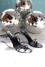 Load image into Gallery viewer, Dazzle Black Lace-up heels