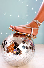 Load image into Gallery viewer, Aura Silver Crystal Lace-up Flats