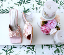 Load image into Gallery viewer, Pink Camellia Heels