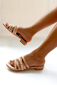 Zinnia Rose Gold Sandals