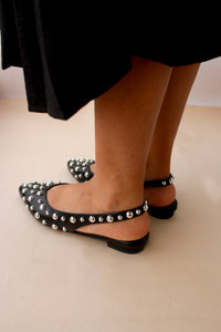 Veronica Black & Silver Sliders