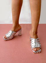 Load image into Gallery viewer, Gloria Silver Studded Heels
