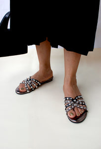 Manon Gunmetal Sliders