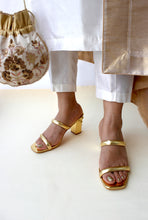 Load image into Gallery viewer, Isla Gold Block Heels

