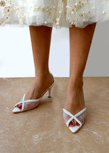Load image into Gallery viewer, Elara Mesh White Heels
