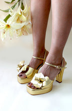 Load image into Gallery viewer, Petunia Gold Heels
