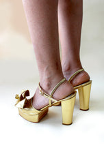 Load image into Gallery viewer, Petunia Gold Heels
