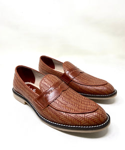Karl Tan Woven Loafers