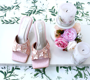 Pink Camellia Heels