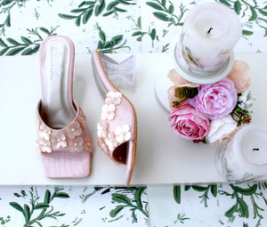 Pink Camellia Heels