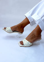 Load image into Gallery viewer, White Camellia Heels
